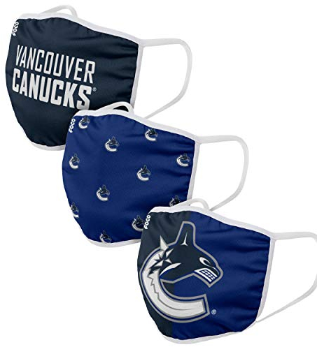 Forever Collectibles FOCO Vancouver Canucks NHL Face Mask Mundschutz (3er-Pack)