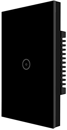 UseeLink WiFi Smart Light Switch 1 Gang Compatibile con iOS Android Funziona con Alexa Google Home Telecomando Timer Conduttore neutro richiesto Nero (1 PCS)