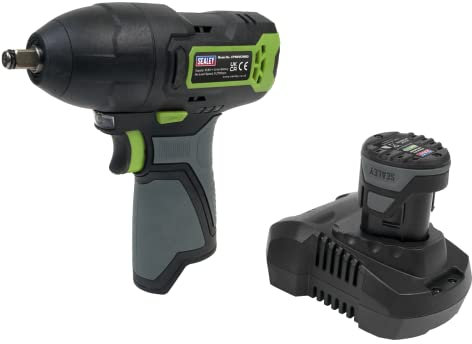 Sealey 10.8V 2Ah SV10.8 Series 3/8 Sq Drive Cordless Impact Wrench Kit - CP108VCIW