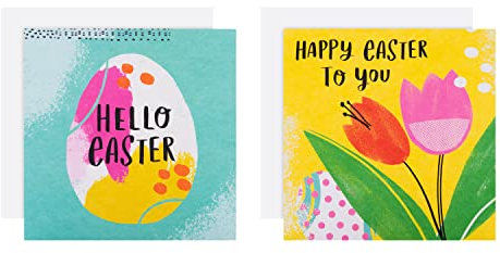 Hallmark Wohltätigkeits-Osterkarten-Set, 10 Karten in 2 modernen Designs