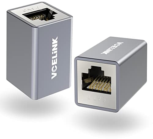 VCELINK LAN Kabel Verlängerung RJ45 Kupplung 10 Gigabit netzwerkkabel verbinder LAN verbinder für LAN verlängerung für Cat7/Cat6a/Cat6/Cat5e, 2 Stück