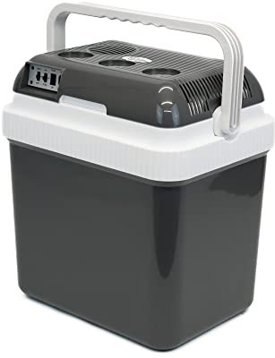 Leisurewize – Portable Electric Cool/Warm Box For Drinks and Food 12V DC & 240V AC Adapter Festival Camping Beach Travel Picnic BBQ Cooler (24 Litre)