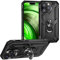 NALIA Military-Style Ringhülle kompatibel mit iPhone 14 Pro Max Hülle, Extrem Schützend Stoßfest Robust Outdoor, 360° Ring für Standfunktion & KFZ-Halterung, Hardcase & Silikon Cover, Farbe:Schwarz