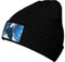 lYonge Holzherz Strickmütze schwarz Winter dick warm bequem Strickmütze für Damen Herren Alltag Outdoor Reisen, Winter Weihnachten Schnee Nacht Eisenbahn Zug, EinheitsgröÃŸe