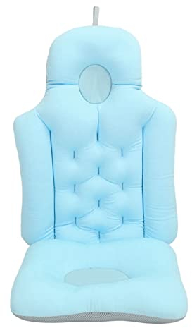 Badekissen für die Badewanne, Badewannenkissen, Badewannenkissen Nacken, Atmungsaktive Faltbare Ganzkörpermatte und Kopfstütze für Damen und Herren, Badzubehör, für Home Salon Spa Badezimmer(blau)