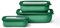 Mepal - Multischale Cirqula Rectangular Set 3-teilig - Vorratsdosen mit Deckel - Geignet als Aufbewahrungsbox, Kuhlschrank, Gefrierschrank & Mikrowellengeschirr - 500 ml, 1000 & 2000 ml - Vivid Green