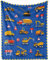 Kuscheldecke Baby Bagger, Fahrzeug Geschenke für Jungen Geburtstag, Weich Flauschig Bagger Babydecke Plüsch Wohndecke Fleece Decke mit Bau Bagger Wagen Muster für Neugeboren Kleinkind, 75x100cm