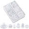 550pcs Silicone Earring Backs for Studs, 6 Styles Clear Hypoallergenic Earrings Safety Back Soft Rubber Earring Stopper Backs Plastic Flat Ear Backings Replacement for Droopy Ears, Hook Earrings