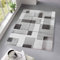 Taracarpet Kurzflor Teppich fürs Wohnzimmer Schlafzimmer und das Kinderzimmer Moderner Designerteppich TC-Fashion 6114 Karos in grau 140x200 cm