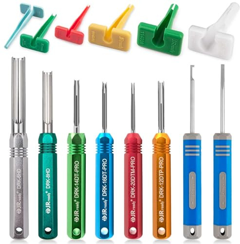 JRready ST5257 Deutsch Terminal Removal Tool Kit Depinning Tool Electrical Connector Pin Removal Tool Kit Release Tool for Deutsch Solid Contacts