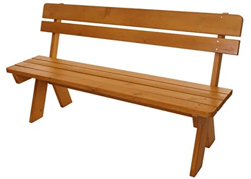 Mendler Gartenbank HWC-L66, Sitzbank Holzbank Parkbank, Gastronomie-Qualität, Massiv-Holz 148cm - honigfarben