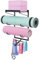 MAYZOLOP Yoga Mat Holder Wall Mount Yoga Mat Storage Rack Home Gym Accessories with 3 Sectional and 7 Hooks for Hanging Foam Roller and Resistance Bands at Fitness Class or Home Gym