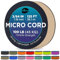 TECEUM Micro Paracorde – Beige – 1,18 mm x 38,1 m – Corde micro utilitaire – Corde fine tressée en nylon polyester – Carillon éolien de remplacement – Corde solide de survie 366c