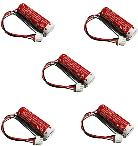 Ukkipower 5pcs 3.6V 1800mAh Ersatz Akku kompatibel mit ER6C AA PLC Mitsubishi FX FX2N-48MT FX2N-128MR F2-40BL Batterie
