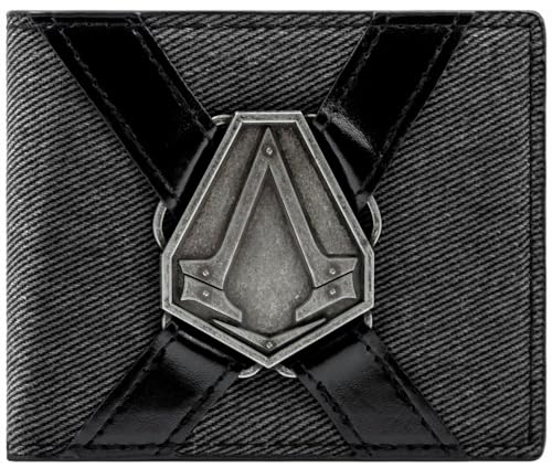 Lineage Assassin's Syndicate Creed Revolution Bruderschaft Emblem Geldbörse/Geldbeutel Bi-Fold Münzfach & Karten, Grau