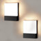 2 Stück LED Wandleuchten Aussen 18W Außenwandleuchten 3000K Warmweiß Wasserdicht IP65 Outdoor Wall light Schwarz