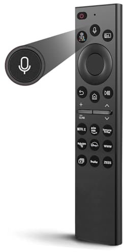 FOXRMT Mando a distancia universal por voz para Samsung Smart TV, nuevo mando a distancia de repuesto mejorado para Samsung Voice TV compatible con Samsung Crystal Curved Frame UHD Neo TV con 9