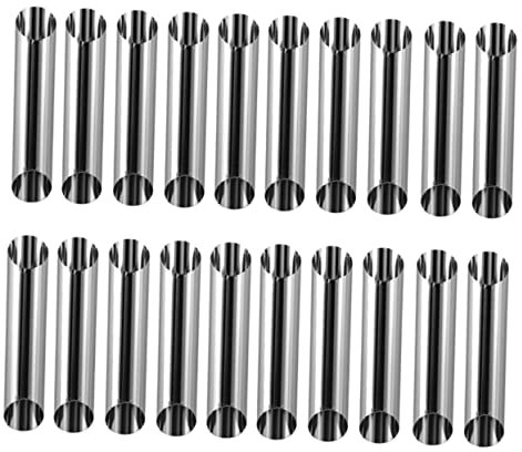 TOPBATHY Stainless Steel 20pcs Croissant Mold for Baking Loaf Pans Screw Tube Liners