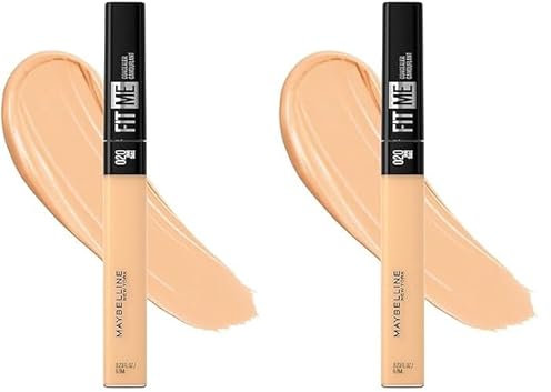 Maybelline New York Abdeckstift, Fit Me! Concealer, Für makellose Haut, Alle Hauttypen, Nr. 20 Sand, 6,8 ml (Packung mit 2)