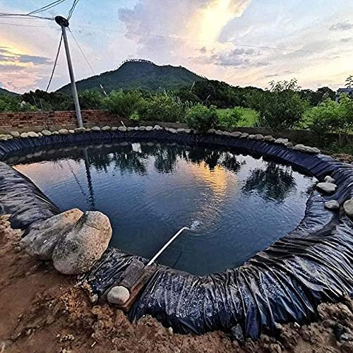 Revêtement et sous-couche en caoutchouc EPDM pour bassin à koï - 4 x 4 m - Noir - Disponible en 60 tailles