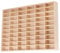 Wooden Diecast Car Display Rack 1:64 Solid Diecast Wood Car Model Storage Box Toy Storage Shelves with 60 Slots Wooden Cube Storage Box (58.6x4.5x46.8cm)