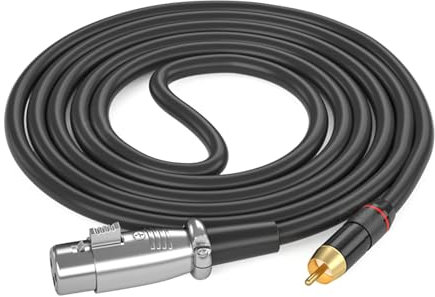 MEAKTSMI Cable de audio simétrico de 3 pines para aplicaciones de estudio y en vivo, longitud seleccionable, alta transmisión de sonido