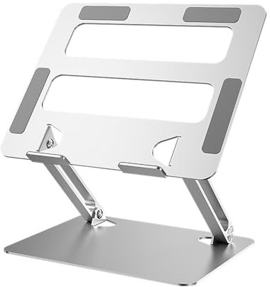 OneCut Adjustable Laptop Stand, Aluminium Alloy, Multi-Angle Stand with Heat-Vent to Elevate Laptop, Adjustable Notebook Sand for Laptop (4-17 inch) Compatible for MacBook Pro/Air, Surface