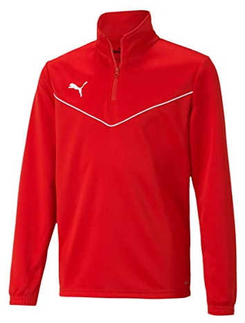 PUMA teamRISE Halfzip Sweatshirt Kids rotweiss, 116 Kinder