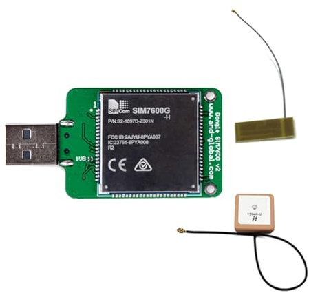 Fegtrtyoa SIMCOM SIM7600G H USB Dongle + Antenne HSPA+ GSM GPRS Edge UMTS LTE 4G Cat4 für SIM7600 SIM7500 SIM7600X-H Serie