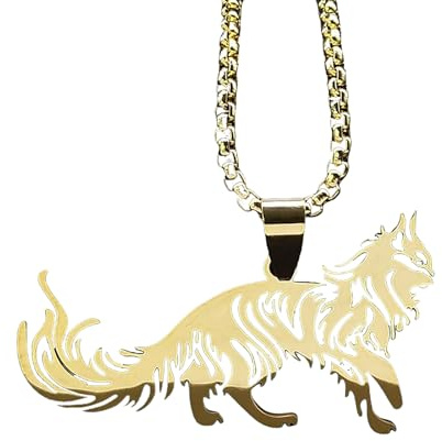 AITENME Edelstahl Katzen-Anhänger Halskette Kette- Elegantes Geschenk für Tierliebhaber Für Damen und Herren Weihnachtsjubiläum Geburtstag Valentinstag