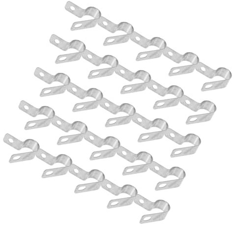 NUOBESTY 50 Stück Kabelklemmen klein im Freien dünn Elektrodrahtklammern Leitung für Kabelbefestigungsklemme Kfz-Kabelklemme praktische Kabelclips Rostfreier Stahl Silver