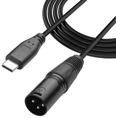 YACSEJAO Cable de audio USB C a XLR de 3,3 pies, salida USB tipo C, cable estéreo para teléfono móvil, altavoz activo, cable de audio amplificador de potencia (conector XLR)
