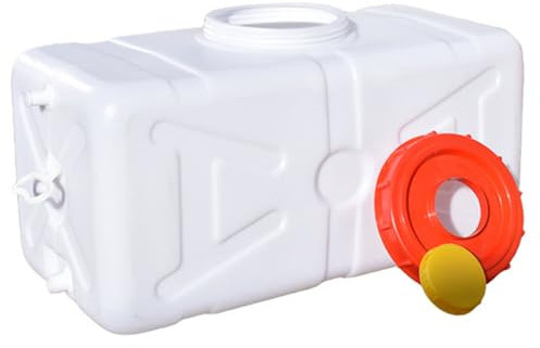 CGTQROVR Tanque de Agua portátil 30L Contenedores de Almacenamiento de Agua de plástico con Espiga y Manguera para Acampar Preparación de Emergencia de Camiones RV