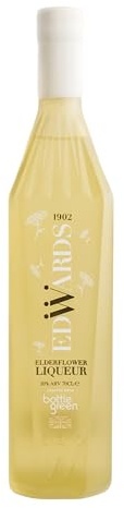 Edwards 1902 x bottlegreen Elderflower Liqueur, 70cl, 20% ABV | Premium English potato vodka with bottlegreen hand-picked elderflowers; floral and ideal for Hugo Spritz cocktails