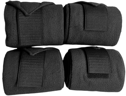 Lot de 4 bandages pour chevaux, accessoires équestres, bandes de protection frontale pour entraînement, compétition et promenades en plein air