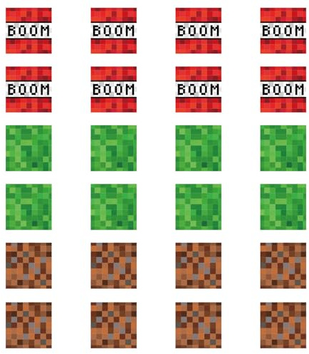 48stk Pixel Thema Cupcake Topper, 3,8x3,8cm Quadratisch Essbare Cupcake-Dekoration Vorgeschnitten Videospiel-Geburtstagsdekor Ideales Partyzubehör für Geburtstage für Erwachsene Kinder