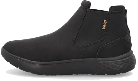 Jeep Kobi Chelsea stivaletto da uomo nero JM52120A (Nero, Taglia unica, Sistema Taglie Calzature EU, Adulto, Numero, Media, 43)