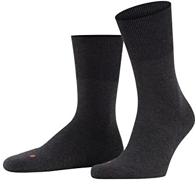 FALKE Unisex Run U Sso Baumwolle Funktionsmaterial Einfarbig Socken , Grau Dark Grey 3970, 46-48