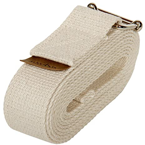 Yogabox Yogagurt aus Baumwolle – Metall Schiebeverschluss – 3 m – regional gefertigt – sichere Unterstützung für Yogis bei tieferen Dehnungen und Asanas