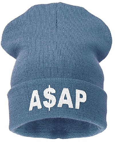 4sold Herren Strickmütze Schwarz Noir - asap gray white