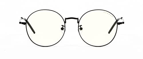 Gunnar Optiks klare Linse, rund, blaues Licht, schwarz, Erwachsene