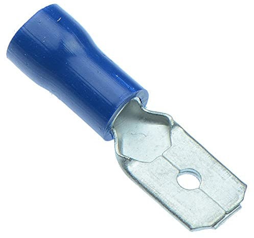 100 x blu 6.3 mm maschio vanga isolato crimpare connettore