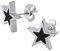 Soul-Cats 1 Paar Ohrstecker Stern schwarz Edelstahl Ohrringe Ohrschmuck Punk Alternative