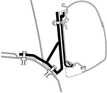 Thule Promaster Adapter (zur Verwendung mit Direktmontage), Schwarz/Silber