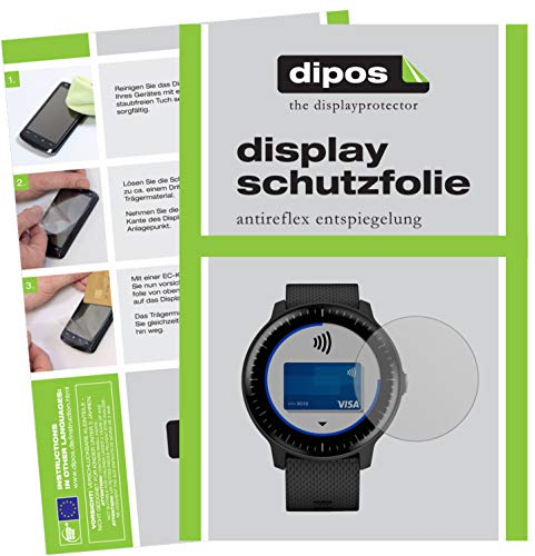 dipos I 6x Screen Protector matte compatible with Garmin Vivoactive 3 Music Protection Films