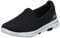 Skechers Go Walk 5, Sneaker Infilare Donna, Nero Black Textile White Trim, 39 EU
