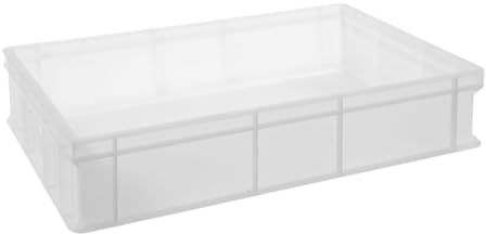 HENDI Caja para masa de pizza y de pan, 24L, caja de fermentación, apilable, sin tapa, apta para alimentos, recipiente contenedor porta masa alimentos, sin BPA, 600x400x(H) 130mm, HDPE