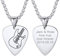 Suplight Herren Kette Edelstahl personalisiert Plektron Anhänger Halskette Plektrum mit Gitarre Muster Guitar Pick Necklace Rocker Musikliebhaber Modeschmuck Geschenk für Geburtstag Weihnachten