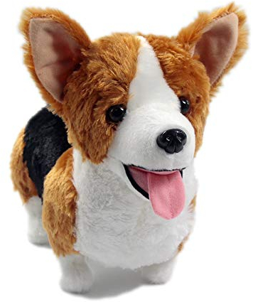 VACHICHI Lebensechte Stofftiere Englische Bulldogge Realistische Plüschtiere Plüschtiere Hund Welpe, 30,5 cm (dreifarbige Corgi)