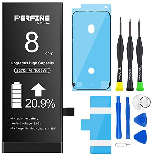 PERFINE Replacement for iPhone8 Battery Model A1905, A1900, A1863 2370mAh with Repair Tools Kit